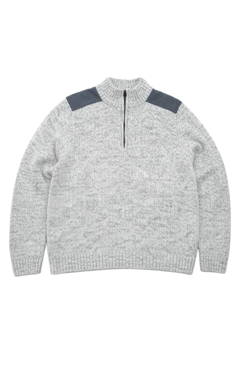 Pull Laine Col Camionneur Demi-Zip Atlas For Men Gris XL/XXL
